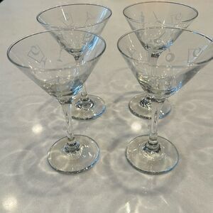 MCM martini glasses 4 insale, fabulous for your bar, makes me smile just looking